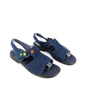American Sweetheart Blue Jean Sandals 90s